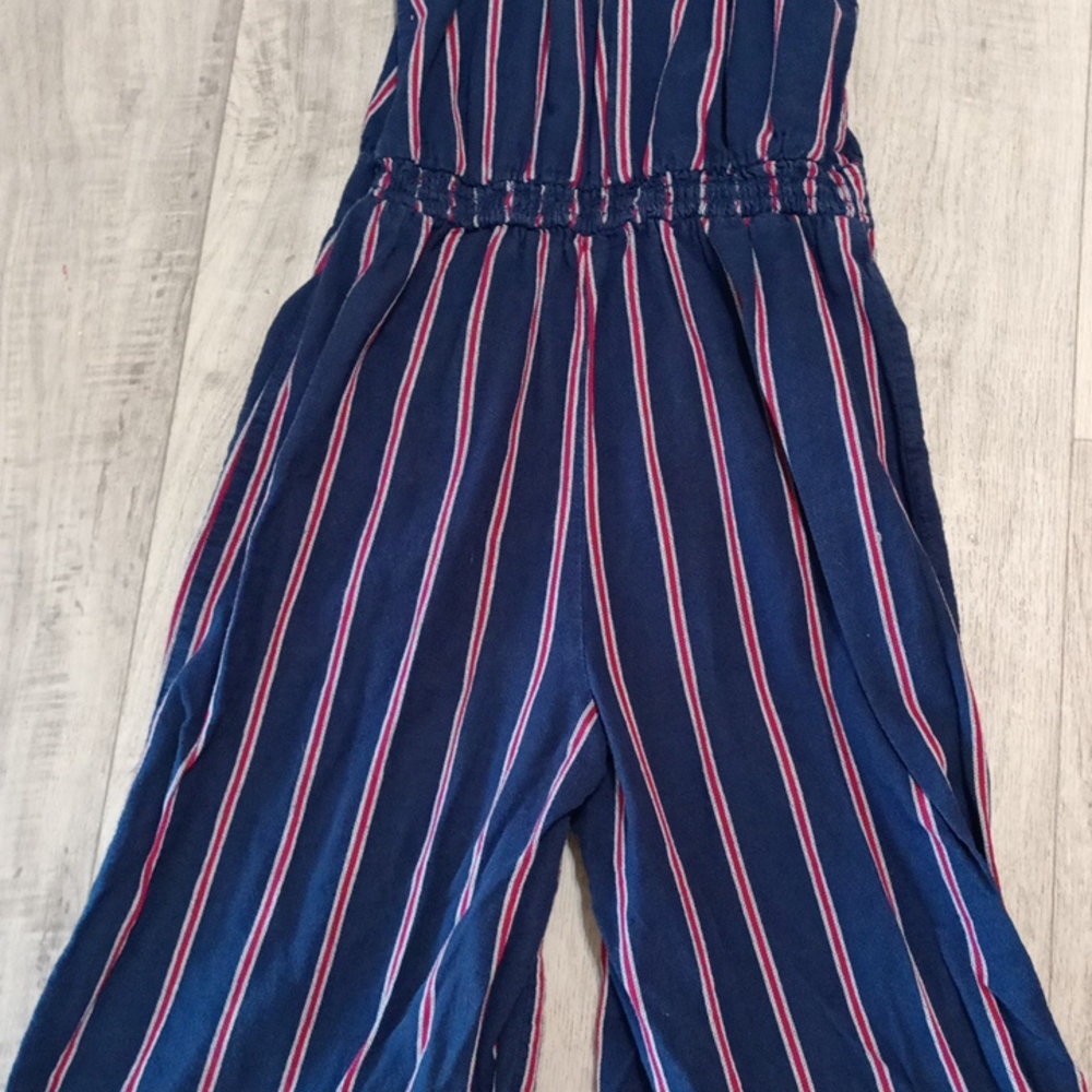 Womens Capri crop Romper 1pc red white blue knit sz XS UNIVERSAL THREAD - Picture 6 of 10